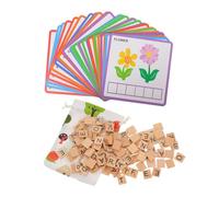 SUPVOX Educativo de Madera para Bloques de Letras Alfabéticas para Aprender Ortografía y Vocabulario Inglés para Preescolar y Aula