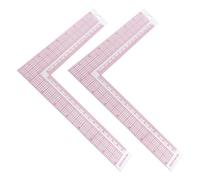 SUPVOX Escuadra de Costura L 2 Piezas con Escala Incorporada Transparente 90° para Medición Precisa de Telas y Patronaje Regla Flexible para Confección Diseño de Ropa y Patchwork