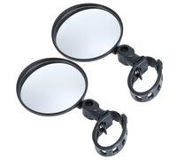 SUPVOX Espejos Retrovisores para Manillar de Bicicleta 2 Unidades Lente Grande Resistente a Arañazos Color Negro Compatibles Bicicletas de y Carretera Accesorio Útil para Ciclismo