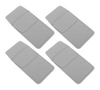 SUPVOX Estuche para Bolígrafos de 4 Piezas Protector de Bolsillo de Cuero Sintético Gris Funda Organizadora Portátil para Bolígrafos Lápices y Herramientas de Escritura Adecuado para