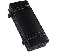 SUPVOX Estuche para Bolígrafos Negro de Poliuretano Caja Organizadora Individual Portátil Contenedor Resistente para Bolígrafos en Celebraciones y Uso Diario Estuche Multifunción