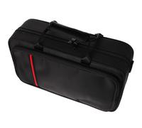 SUPVOX Estuche para Clarinete Negro de Tela Oxford, Resistente y Portátil Cremallera, Diseño Cuadrado y Protección Anti Golpes para Almacenamiento y Transporte Seguro de Instrumentos