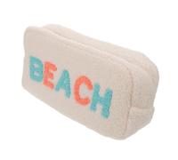 SUPVOX Estuche para Lápices de Felpa Suave Tamaño Mediano Color Beach Organizador Portátil Cremallera para Estudiantes Papelería Escolar y Oficina Almacenamiento Amplio y Resistente