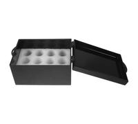 SUPVOX Estuche para Medicamentos Organizador Compacto de Acrílico Negro, 6 Compartimentos, para Gestión de Medicación y Aislamiento, para Hospital y Carro Médico de Emergencia