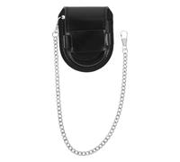 SUPVOX Estuche para Reloj de Bolsillo con Cadena, Cuero Sintético Pu Negro, Soporte Colgante para Reloj de 36-46 Mm, Funda Vintage para Almacenamiento y Uso Urbano de Hombres y Mujeres