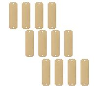 SUPVOX Etiquetas Grabables de Acero Inoxidable 12 Unidades 7,6x2,5 Cm Placas Rectangulares para Grabado Manual Personalizable Uso Profesional para Identificación y Manualidades