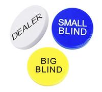 SUPVOX Fichas de Póker 3 Piezas para Juegos de Mesa Fichas de Bingo Numeradas Material Duradero Diseño Simple para y Matemáticas