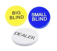 SUPVOX Fichas De Póquer Profesionales 3 Piezas Pequeños Botones para Juegos De Azar para Jugadores Torneo Uso En Mesa De Bingo