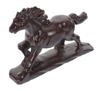 SUPVOX Figura de Caballo Tallado en Madera de Ébano Negro 14 Cm, Estatua Decorativa para Escritorio y Hogar, Adorno Artístico para Sala y Oficina, Escultura Artesanal de Caballo