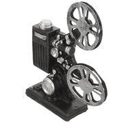 SUPVOX Figura de Proyector de Películas Retro en Resina Resistente, Adorno de Escritorio para Amantes del Cine Vintage, Escultura Decorativa de Estilo Antiguo