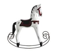 SUPVOX Figurita de Caballo Balancín de Madera Decorativa Retro Escultura Artesanal Detallada para Escritorio y Sala Adorno Vintage Exclusivo
