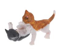SUPVOX Figurita de Gato Miniatura Decorativa Estatua de Gatito Jugando Adorno Compacto para Escritorio Jardín y Diseño Seguro y Duradero Regalo Original para Amantes de Mascotas