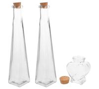 SUPVOX Frascos de Vidrio Corcho para Ceremonia de Boda, 3 Unidades Formas Variadas para Ritual de Arena y Recuerdos Personalizados