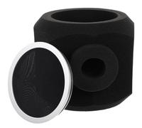 SUPVOX Funda de Micrófono de Esponja Negra Octogonal, Absorbente de Sonido, a Prueba de Viento, Tamaño Compacto, Compatible Micrófonos de Transmisión y Estudio, Accesorios