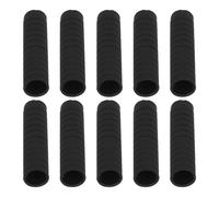 SUPVOX Funda de Silicona Antideslizante para Bolígrafo de 40x10 Mm, Set de 10 Piezas Negras, Cubierta Ergonómica Suave para Lápices Rollerball, Protección contra Desgaste para Oficina