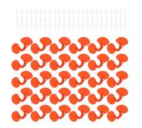 SUPVOX Gafas Antipicoteo para Pollos 100 Unidades de Plástico Rojo sin Ataduras Anteojeras para Aves de Corral Prevención de Conflictos y Picoteo en Granjas y Crianza