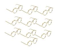 SUPVOX Gafas Miniatura Muñecas Accesorios de Muñecas 10 Piezas Adornos Elegantes Gafas de Metal