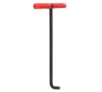 SUPVOX Gancho de Elevación en T de Acero Reforzado 43 Cm Funda de Goma, Gancho Resistente para Tapa de Alcantarilla y Puerta Enrollable, Adecuado para Mantenimiento Exterior y Uso