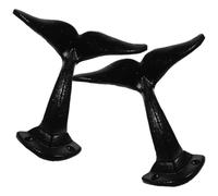 SUPVOX Gancho de Pared Vintage con Forma de Aleta de Ballena, Hierro Fundido Resistente, Compacto 2 Piezas para Colgar Abrigos y Llaves, Adecuado para Organización en Hogar y Tienda