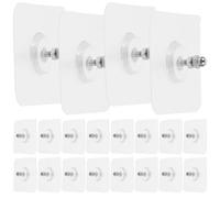 SUPVOX Ganchos Adhesivos de Alta Resistencia 20 Unidades 16mm Tornillos Autoadhesivos sin Taladro para Colgar Toallas, Mochilas y Abrigos en Baño, Cocina y Pared, Ganchos Decorativos