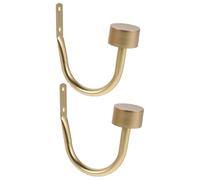 SUPVOX Ganchos de Cortina de Metal Dorados, 2 Piezas, Soporte de Pared en Forma de U, para Sala de Estar, Dormitorio y Oficina, Diseño Resistente para Cortinas Gruesas,