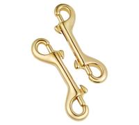 SUPVOX Ganchos de Doble Cabeza de Latón Macizo 78mm, Cierre a Presión para Correas de Mascotas, 2 Piezas, Accesorios Versátiles para Bricolaje, Bolsos y Equipaje