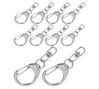 SUPVOX Ganchos Giratorios para Llaveros 10 Piezas Cierre de Langosta de Aleación de Zinc 23 Mm Anilla en 8 para Manualidades y Proyectos DIY Segura y Resistente