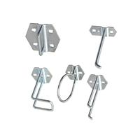 SUPVOX Ganchos para Clavija de Hierro Plata, Colgador de Herramientas | Organizar Objetos y Cables, Forma Anillo, Uso en Panel Perforado y Soporte de Pared