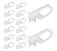 SUPVOX Ganchos para Riel de Cortina X Tipo 30 Piezas de Plástico Resistentes para Ventana y Puerta, Deslizadores Suaves Compatibles para Cortinas, Ducha y Divisores de Ambiente