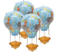 SUPVOX Globos Aerostáticos de Aluminio 4d para Fiestas Infantiles, Decoración de Cumpleaños, Diseño de Globo Azul 4 Piezas, Material Película Resistente para Eventos Festivos