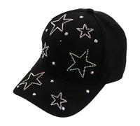 SUPVOX Gorra De Béisbol con Diamantes De Imitación Y Estrella De Cinco Puntas con Purpurina Vaquera para Mujeres Y Niñas Diseñada para La Diversión Al Aire Libre En Verano Y El Estilo