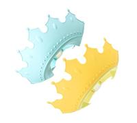 SUPVOX Gorros de Ducha de Silicona para Bebés y Niños, Protección para Ojos y Orejas, Ajustables y Suaves, Impermeables, Juego de 2 Unidades (amarillo y Verde) para Baño y Baby Shower