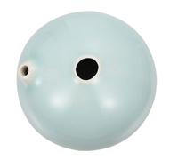 SUPVOX Gotero de Agua Redondo de Cerámica Azul para Caligrafía China, Accesorio para Moler Tinta Borde Liso, Recipiente Compacto para Suministros de Arte y Dibujo Tradicional