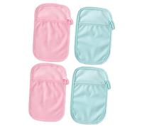 SUPVOX Guantes de Baño Color Aleatorio de Algodón y Poliéster para Ñiño 4piezas Anillo Pulgar Suave y Cómodo Ideales para Baby Shower y Cuidado Diario