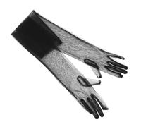 SUPVOX Guantes Largos de Tul Negros 55 Cm para Mujer Guantes Transparentes de Gasa para Novia y Fiesta Formales de Ópera Elegantes para Boda y Eventos Obsequios