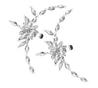 SUPVOX Hebillas de Zapatos de Boda Gemas de Imitación, Clip Decorativo Desmontable para Tacones Altos, Par de Accesorios para Zapatos de Novia, Adecuado para Decoración en Bodas y