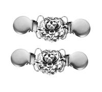 SUPVOX Hebillas para Bufandas de Mujer 2 Piezas Estilo Vintage Diseño Floral Accesorio Delicado para Cierre de Ropa Broche para Bufanda y Chal Uso en Cárdigans y Suéteres
