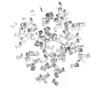 SUPVOX Hebillas para Cordones de Zapatillas Deportivas 100 Unidades Cierres Metálicos de Acero Inoxidable Plateado 06 CM Accesorios Prácticos para Calzado sin Necesidad de Atar