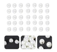 SUPVOX Hebillas Redondas de Perlas Beige 6 MM 50 Unidades para Costura y Decoración en Ropa y Eventos Manuales