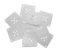 SUPVOX Herrajes para Muebles 10 Placas de Montaje de Hierro para Patas de Sofá y Mesa 8X8 MM Fijación Segura para Uso en Salas y Comedores
