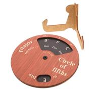SUPVOX Herramienta Musical de Teoría Círculo de Tonos de Madera con | Dial Giratorio de Cinco Grados, Escala Doble Cara, para Violín y Guitarra, Aulas y Estudios