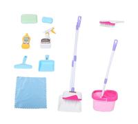 SUPVOX Herramientas de Limpieza Simuladas para Incluye Escoba Recogedor y Cepillos para Aprendizaje Montessori y Desarrollo de Habilidades Diseño para Manos Pequeñas Color Rosa