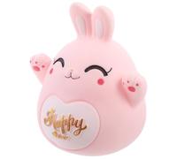SUPVOX Hucha con Forma de Conejo Rosa Banco de Monedas Irrompible para Escritorio Bote de Pequeño para Niñas Decorativo y Estable Fomenta de
