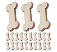 SUPVOX Huesos de Perro Madera sin Terminar 100 Unidades para Decoración Pared y Proyectos Creativos DIY Manualidades 4,5 X 1,9 CM Beige