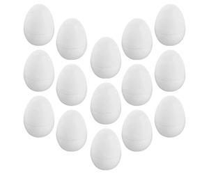 SUPVOX Huevos de Pascua Artificiales de Color Claro para Pintar y Manualidades, 30 Piezas de Plástico, Modelo de Huevo Multifunción, Decoración para Fiestas y Escritorio,