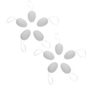 SUPVOX Huevos de Pascua de Plástico para Pintar DIY, 20 Piezas 6x8 Cm, Accesorios de Cáscara de Huevo Artesanal para Manualidades Infantiles y Decoración de Fiesta