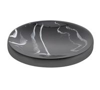 SUPVOX Jabonera de Resina Estampado de Mármol Negro, Escurridor de Jabón Compacto, Bandeja para Esponja y Jabón para Baño y Cocina, Diseño Nórdico Resistente y Práctico para Uso Diario