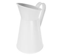 SUPVOX Jarrón de Flores Rústico de Hierro Liso Asa, Cubo Metálico Vintage para Arreglo Floral y Decoración del Hogar, Florero Retro Adecuado para Sala, Oficina y Balcón, 1 Unidad