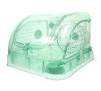 SUPVOX Jaula para Hámster Transparente Portátil y Ligera para Criar Hámsters o Cobayas Casa Incluye Casa para y Contenedor Pequeño para Mascotas