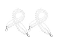 SUPVOX Joyas de Cadena para Zapatos de Mujer Hechas a Mano Perlas 3 Capas para Sneakers y Botines en Fiestas y Salidas